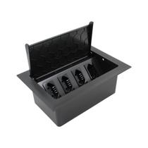 Caixa De Tomada Embutir Mesa Home Office Reuniao 4 Tomadas - QTMOV Caixa De Tomada Embutir Mesa Home Office Reuniao 4 Tomadas - QTMOV