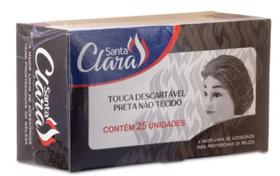 Caixa de Touca Preta Descartável Santa Clara com 25un Caixa de Touca Preta Descartável Santa Clara com 25un