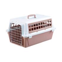 Caixa de Transporte Atlas Trendy Ferplast para Cães e Gatos Cinza - Tamanho 10 Caixa de Transporte Atlas Trendy Ferplast para Cães e Gatos Cinza - Tamanho 10