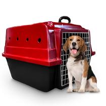 Caixa de Transporte Cachorro Grande Reforçada N4 Até 24kg Com Bico Bebedouro Caixa de Transporte Cachorro Grande Reforçada N4 Até 24kg Com Bico Bebedouro