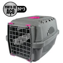 Caixa de Transporte Cães Gatos DuraFalcon Porta de Aço Nº3