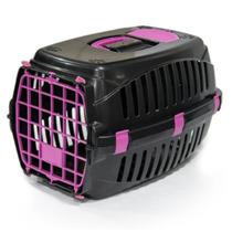 Caixa De Transporte Christino Pet Nº2 Black Rosa