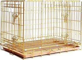 Caixa de Transporte Dobravel Homey Pet 30" em Metal Dourado Caixa de Transporte Dobravel Homey Pet 30" em Metal Dourado