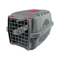 Caixa de Transporte DuraPets Pink com Porta de Aço para Cães e Gatos - Tamanho 3