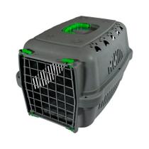 Caixa de Transporte DuraPets Verde com Porta de Aço para Cães e Gatos - Tamanho 1