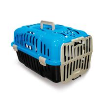 Caixa de Transporte Furacão Pet Joy Azul para Cães e Gatos