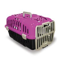 Caixa de Transporte Gato Cachorro Pequeno Porte N1 Rosa