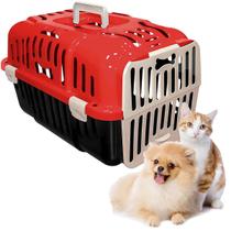 Caixa De Transporte Joy N1 Furacão Pet Para Cães E Gatos Até 6kg - VERMELHA