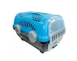 Caixa de Transporte Luxo Para Cães e Gatos número 3 Cor Azul - Furacao Pet