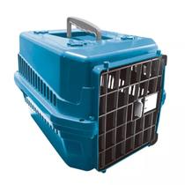 Caixa de Transporte N2 Alça e Porta Resistente Pet Azul
