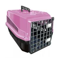 Caixa De Transporte N3 Para Cães E Gatos Grande Rosa - Mecpet