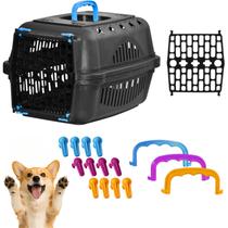 Caixa de Transporte N3 Passeio Pet Até 15kg Preta Colorido