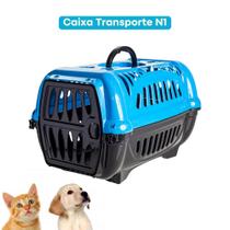 Caixa De Transporte Número 1 Cães Gato Coelho Azul Jel Plast - Shop Mais Pets