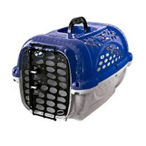 Caixa de Transporte Panther Pop Plast Pet Azul para Cães e Gatos - Tamanho 3 Caixa de Transporte Panther Pop Plast Pet Azul para Cães e Gatos - Tamanho 3