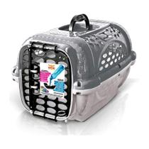 Caixa de Transporte Panther Pop Plast Pet Taupe para Cães e Gatos - Tamanho 1