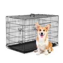 Caixa de transporte para cães BestPet 76 cm dobrável de metal preta Caixa de transporte para cães BestPet 76 cm dobrável de metal preta
