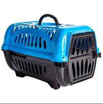 Caixa De Transporte Para Cães E Gatos Pets Pequena N1 Cor Azul Jel Plast Pet Au