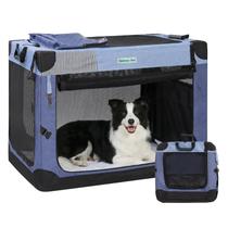 Caixa de Transporte para Cães Gardner Pet 91 cm Dobrável Azul Caixa de Transporte para Cães Gardner Pet 91 cm Dobrável Azul