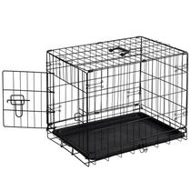 Caixa de transporte para cães Sweetcrispy 61 cm dobrável de metal com bandeja Caixa de transporte para cães Sweetcrispy 61 cm dobrável de metal com bandeja