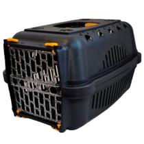 Caixa de transporte para pet cães e gatos black amarelo n1