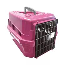 Caixa de Transporte Pet Animal Pequeno Porte N2 Filhote Rosa