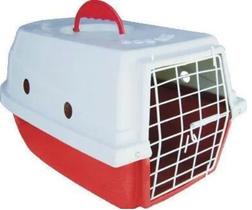 Caixa de Transporte Pet N2 - Cães Cachorros Gatos - Vermelho