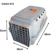Caixa de transporte pet N2 para Cães e Gatos segura com trava de segurança