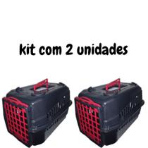 Caixa De Transporte Pra Cachorro E Gato Porte Pequeno N1 kit 02 Unidades - Podium