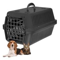 Caixa De Transporte Super Resistente Cachorro Cão e Gato Durapets Falcon N.2 Suporta até 15kg Preto