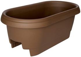 Caixa de trilhos de convés oval Planter Bloem Chocolate 61x31x23cm