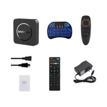 Caixa De TV Inteligente 8K Android 14 64GB Reprodutor De Mídia 4K Wifi 2.4G Assistente Google Versão