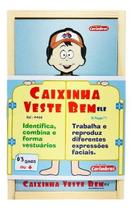 Caixa de Vestir Boneca com Retalhos de Tecidos - Carimbras