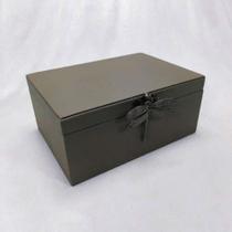 Caixa Decorativa Cinza Escuro Menor Libelula Preta Luxo