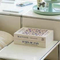 Caixa decorativa de gerenciamento de cabos TastePick Book Shape Blue