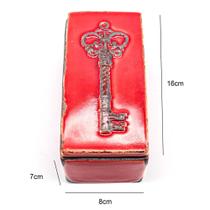 Caixa decorativa em cerâmica cor vermelho - Elleva
