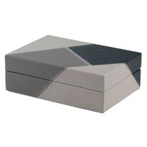 Caixa Decorativa em MDF com Revestimento em PU Cinza 22cm AH0564 BTC
