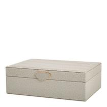Caixa Decorativa em MDF com Revestimento em PU Cinza 28cm 18206 Mart