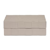 Caixa Decorativa em MDF com Revestimento em PU Cinza 30,5cm 20775 Mart