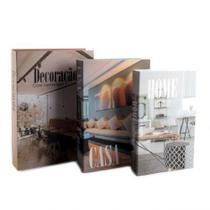 Caixa Decorativa Livro 3 Pçs Decor Design Sortidos - FWB
