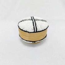 Caixa Decorativa Miçangas Brancas Artesanal Detalhes Luxo Caixa Decorativa Miçangas Brancas Artesanal Detalhes Luxo