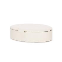 Caixa Decorativa Oval Off-White 21x15,5x5,5cm