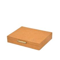 Caixa Decorativa Terra Cota Com Detalhe Em Bamboo 33x6,5x26,5cm Caixa Decorativa Terra Cota Com Detalhe Em Bamboo 33x6,5x26,5cm