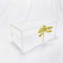 Caixa Decorativa Transparente Maior Enfeite Libelula Luxo Caixa Decorativa Transparente Maior Enfeite Libelula Luxo