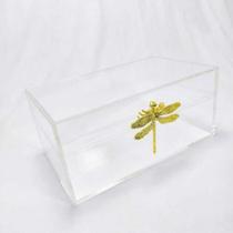 Caixa Decorativa Transparente Menor Enfeite Libelula Luxo Caixa Decorativa Transparente Menor Enfeite Libelula Luxo