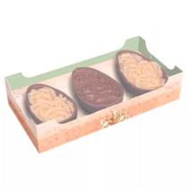 Caixa Degustação Encanto 3 Meio Ovos de 50g Coelhinho Encantado 5379 Escolha a Quantidade