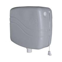 Caixa Descarga Cinza 9 Litros Metasul Polietileno Alta Densidade 35x17x31 - Vazão 1,3 L/s 1/2 40mm