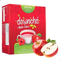 Caixa Desinchá Apple Cider e Hibisco Original Suplemento Alimentar Natural Ácido Acético 30 Sachês
