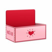 Caixa Display Voce E Eu 21cmx9cmx12cm Rosa/vermelho Unid