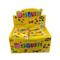 Caixa Disqueti Confeitado Chocolate e Amendoim 80g - 12 Un