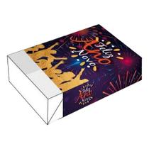 Caixa Divertida para 06 doces - Feliz Ano Novo Fogos Ref. 1154 - 10 unidades - Rizzo - Rizzo